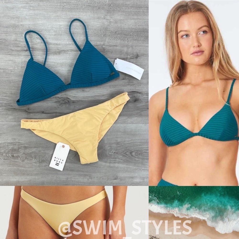 ☀️BILLABONG☀️RIP CURL☀️ PREMIUM SURF FIXED TRI SOL SBARCHER TANGA BIKINI